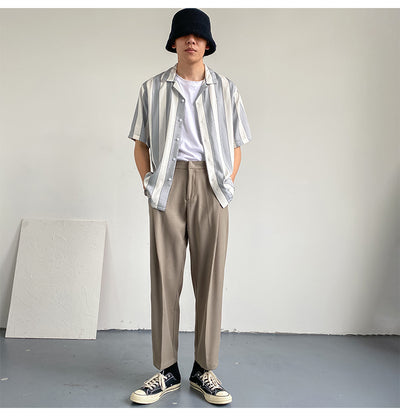 Camisa de Verano a Rayas en Tencel de Manga Corta para Hombre - Image 16