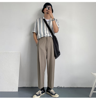 Camisa de Verano a Rayas en Tencel de Manga Corta para Hombre - Image 17