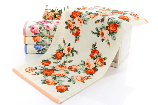 Toalla de Baño Algodón con Estampado de Peonía - Image 3
