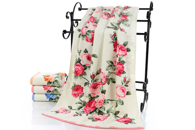 Toalla de Baño Algodón con Estampado de Peonía - Image 5