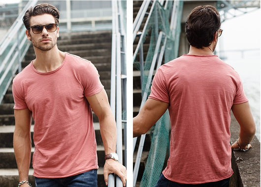Camiseta Básica de Algodón Puro Cuello Redondo Diseño Minimalista - Image 12
