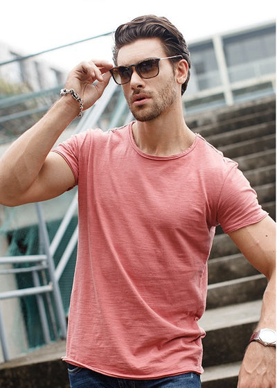 Camiseta Básica de Algodón Puro Cuello Redondo Diseño Minimalista - Image 13