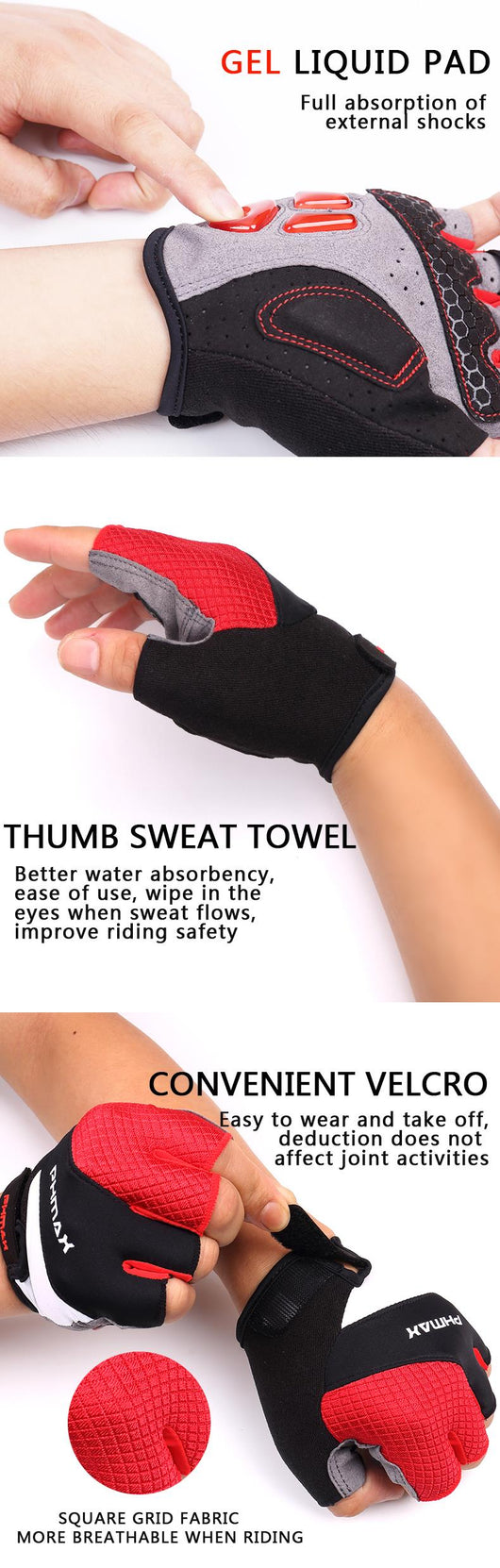 Guantes de Ciclismo Medio Dedo para Verano - Image 11
