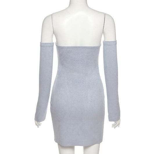 Vestido Ajustado con Abertura en Pecho y Cintura Marcada - Image 14