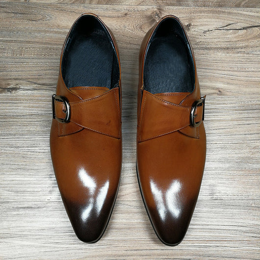 Zapatos de Cuero para Negocios con Punta Fina y Hebilla - Calzado Ejecutivo para Hombre - Image 9
