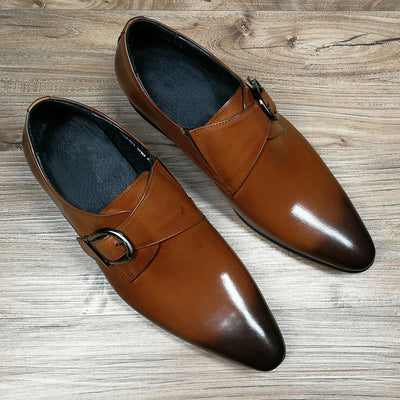 Zapatos de Cuero para Negocios con Punta Fina y Hebilla - Calzado Ejecutivo para Hombre - Image 10