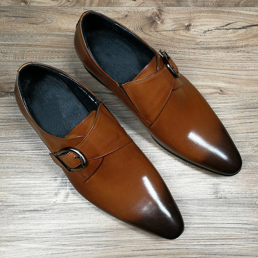 Zapatos de Cuero para Negocios con Punta Fina y Hebilla - Calzado Ejecutivo para Hombre - Image 10