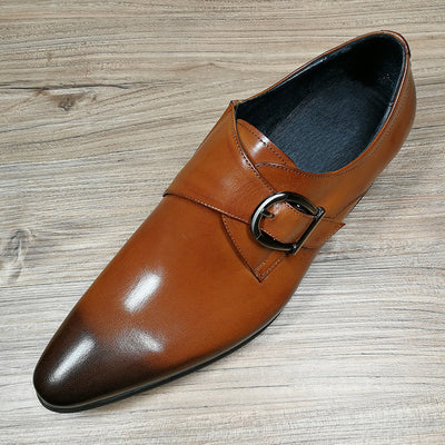 Zapatos de Cuero para Negocios con Punta Fina y Hebilla - Calzado Ejecutivo para Hombre - Image 12