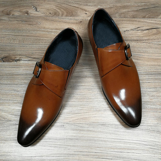 Zapatos de Cuero para Negocios con Punta Fina y Hebilla - Calzado Ejecutivo para Hombre - Image 13