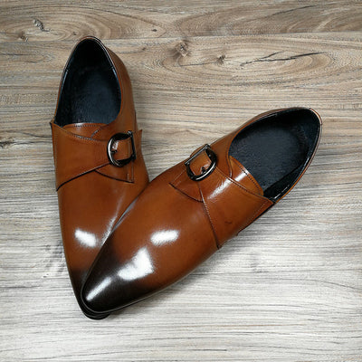 Zapatos de Cuero para Negocios con Punta Fina y Hebilla - Calzado Ejecutivo para Hombre - Image 14