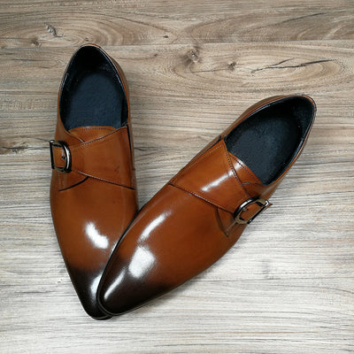 Zapatos de Cuero para Negocios con Punta Fina y Hebilla - Calzado Ejecutivo para Hombre - Image 15
