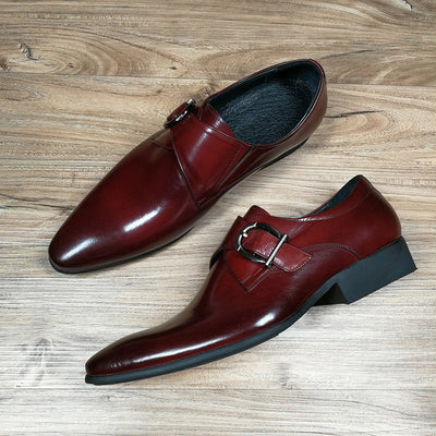 Zapatos de Cuero para Negocios con Punta Fina y Hebilla - Calzado Ejecutivo para Hombre - Image 17