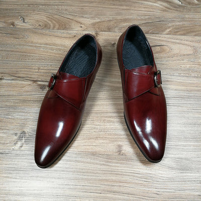 Zapatos de Cuero para Negocios con Punta Fina y Hebilla - Calzado Ejecutivo para Hombre - Image 18