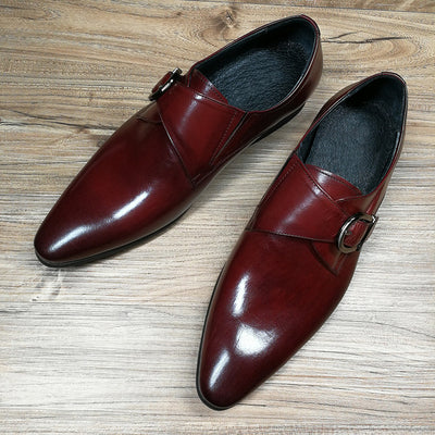 Zapatos de Cuero para Negocios con Punta Fina y Hebilla - Calzado Ejecutivo para Hombre - Image 19