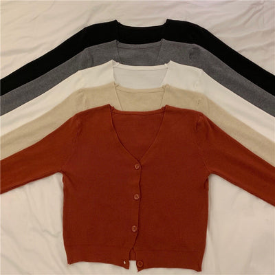 Chaqueta de Punto Suelta V-Neck Otoño para Mujer - Image 12