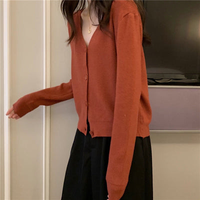 Chaqueta de Punto Suelta V-Neck Otoño para Mujer - Image 20