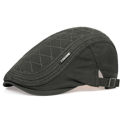 Gorra Retro de Cuadrícula Sólida - Protección Solar Elegante - Image 9