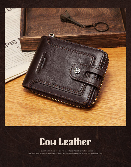 Billetera Corta de Cuero para Hombre con Protección Antirrobo - Image 6
