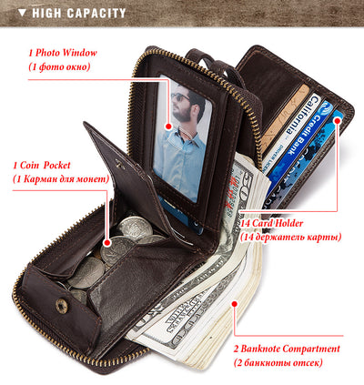Billetera Corta de Cuero para Hombre con Protección Antirrobo - Image 15
