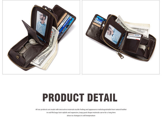 Billetera Corta de Cuero para Hombre con Protección Antirrobo - Image 18