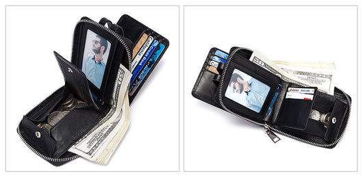 Billetera Corta de Cuero para Hombre con Protección Antirrobo - Image 22