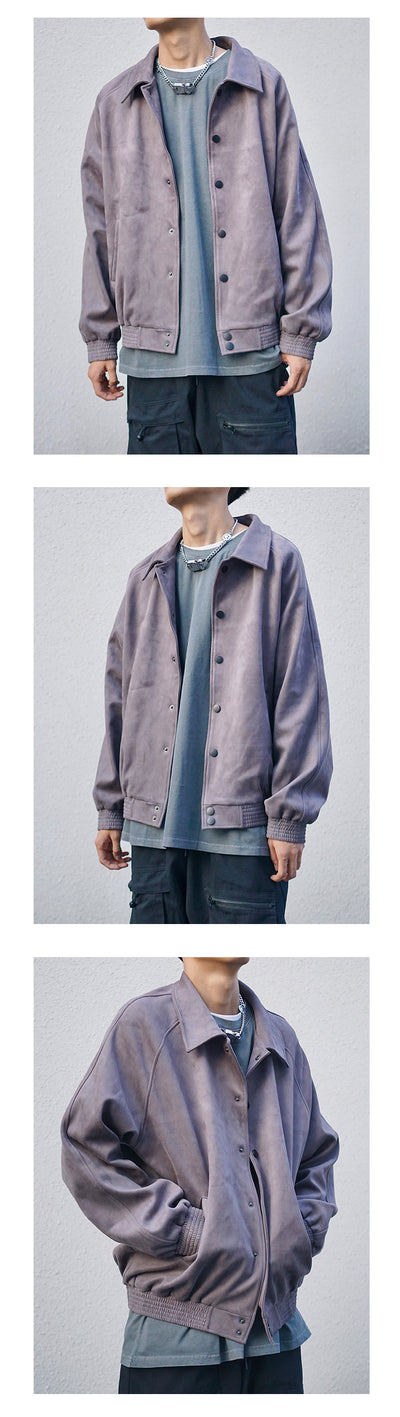 Chaqueta Uniforme de Béisbol Ante Suave Otoño Invierno Hombre Oversized - Image 7