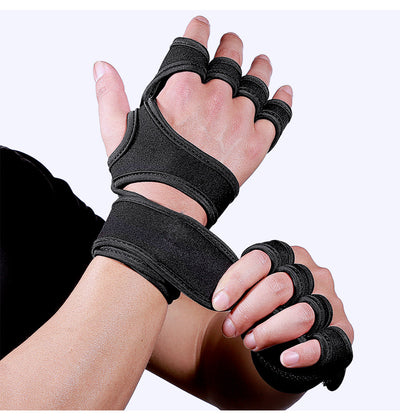 Guantes de Levantamiento de Pesas Antideslizantes de Medio Dedo - Image 12