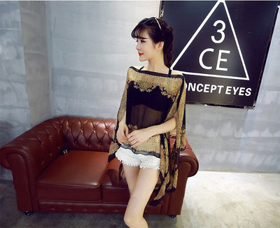 Blusa de Seda con Capa Retro - Diseño Vintage Elegante - Image 13