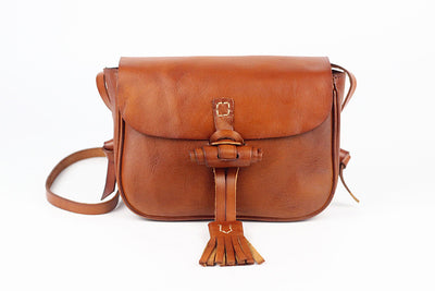 Bolsa de Cuero Retro Artesanal con Flecos para Mujer - Image 9