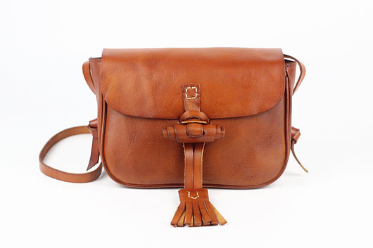 Bolsa de Cuero Retro Artesanal con Flecos para Mujer - Image 9