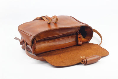 Bolsa de Cuero Retro Artesanal con Flecos para Mujer - Image 12