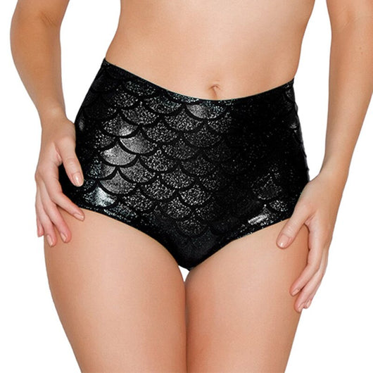 Shorts Holográficos con Patrón Escamas de Sirena en Dorado - Image 9