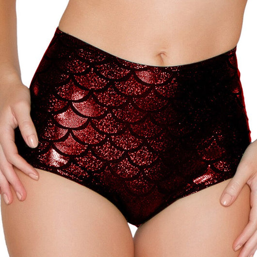 Shorts Holográficos con Patrón Escamas de Sirena en Dorado - Image 10