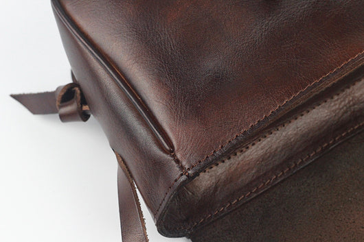 Bolsa de Cuero Retro Artesanal con Flecos para Mujer - Image 23