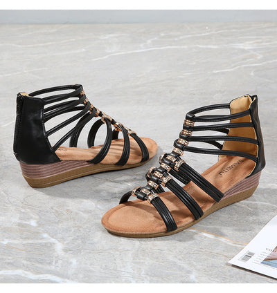 Sandalias Romanas con Cuña para Mujer - Estilo Clásico y Comodidad - Image 12