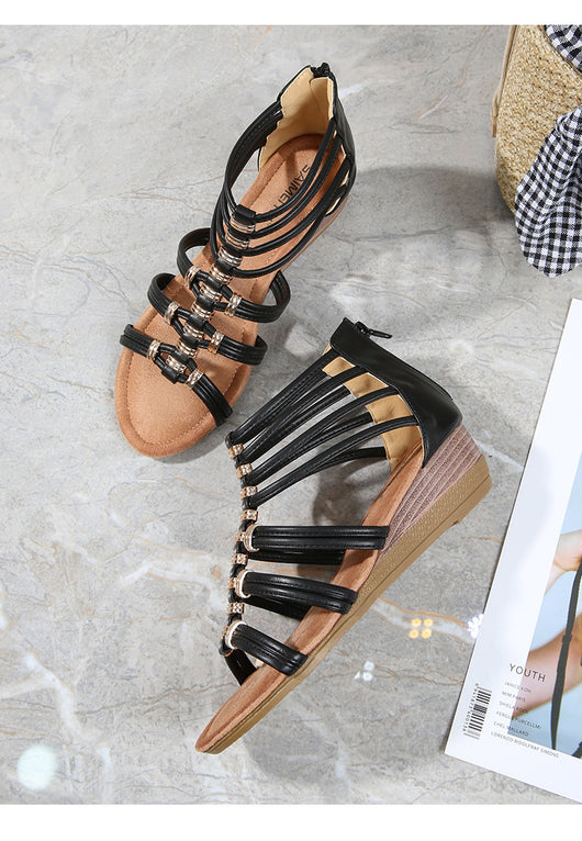 Sandalias Romanas con Cuña para Mujer - Estilo Clásico y Comodidad - Image 13