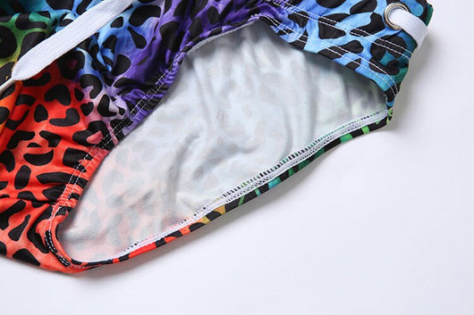 Bañador Estampado Leopardo para Hombre - Shorts de Baño Ajustados - Image 5