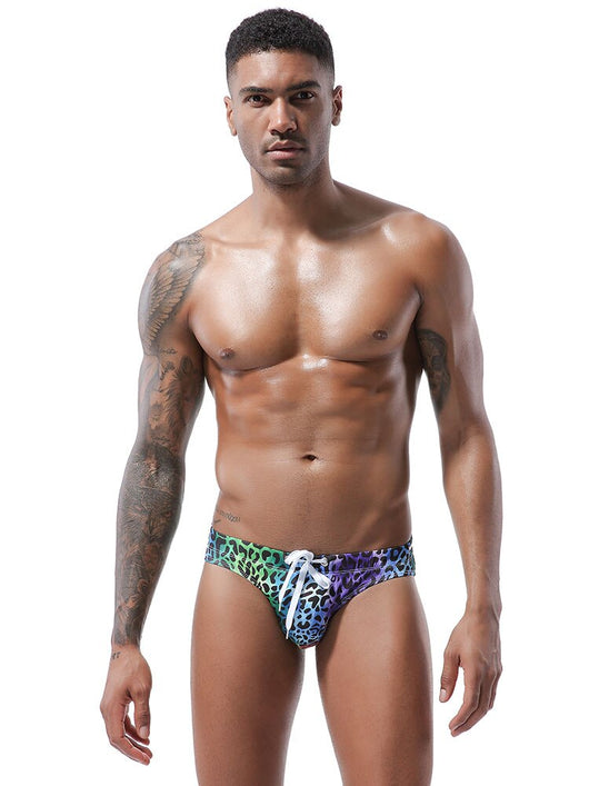 Bañador Estampado Leopardo para Hombre - Shorts de Baño Ajustados - Image 9