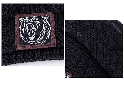 Gorro de Lana Tejida con Forro de Terciopelo para Invierno - Image 12