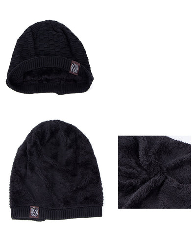 Gorro de Lana Tejida con Forro de Terciopelo para Invierno - Image 13