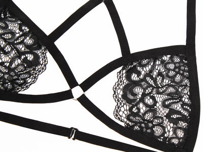 Sostén Halter con Encaje Anudado - Image 6