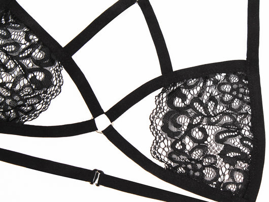 Sostén Halter con Encaje Anudado - Image 6