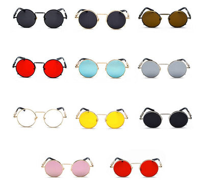 Gafas de Sol Estilo Punk con Patas Metálicas y Lentes Reflectivas - Image 4