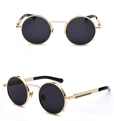 Gafas de Sol Estilo Punk con Patas Metálicas y Lentes Reflectivas - Image 6