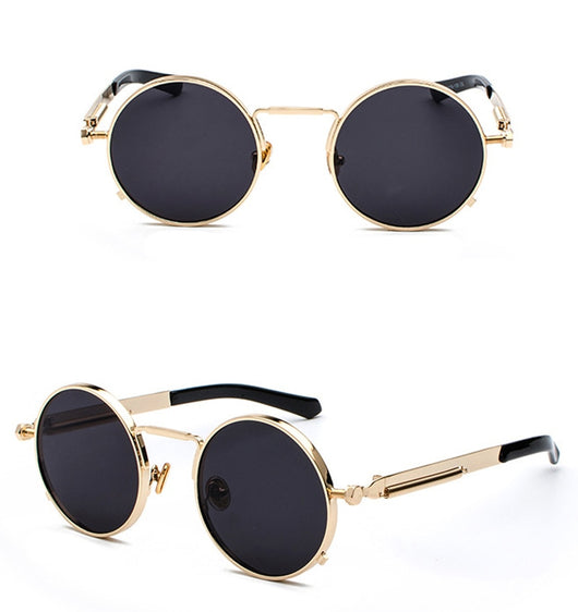 Gafas de Sol Estilo Punk con Patas Metálicas y Lentes Reflectivas - Image 6