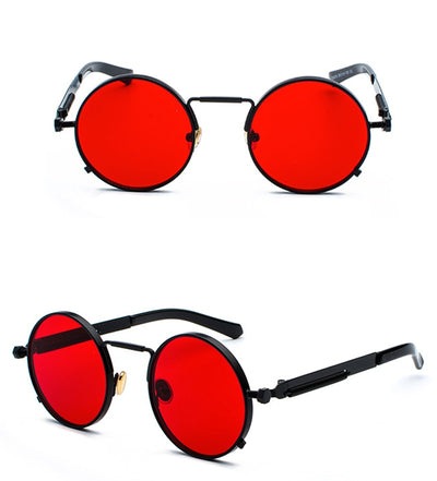 Gafas de Sol Estilo Punk con Patas Metálicas y Lentes Reflectivas - Image 7