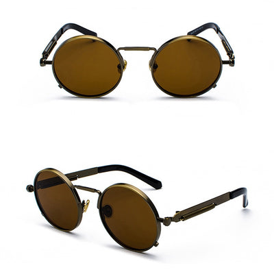 Gafas de Sol Estilo Punk con Patas Metálicas y Lentes Reflectivas - Image 9