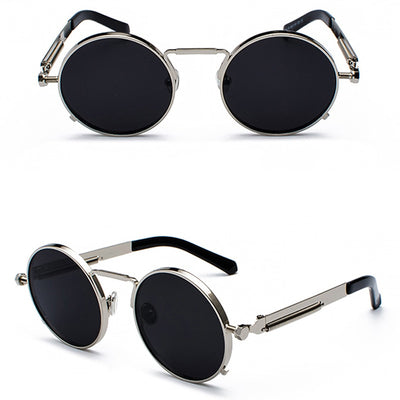Gafas de Sol Estilo Punk con Patas Metálicas y Lentes Reflectivas - Image 10