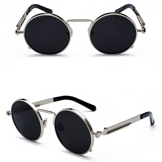 Gafas de Sol Estilo Punk con Patas Metálicas y Lentes Reflectivas - Image 10