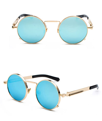 Gafas de Sol Estilo Punk con Patas Metálicas y Lentes Reflectivas - Image 13